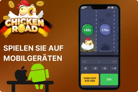 Chicken Road Spiel auf Mobilgerät